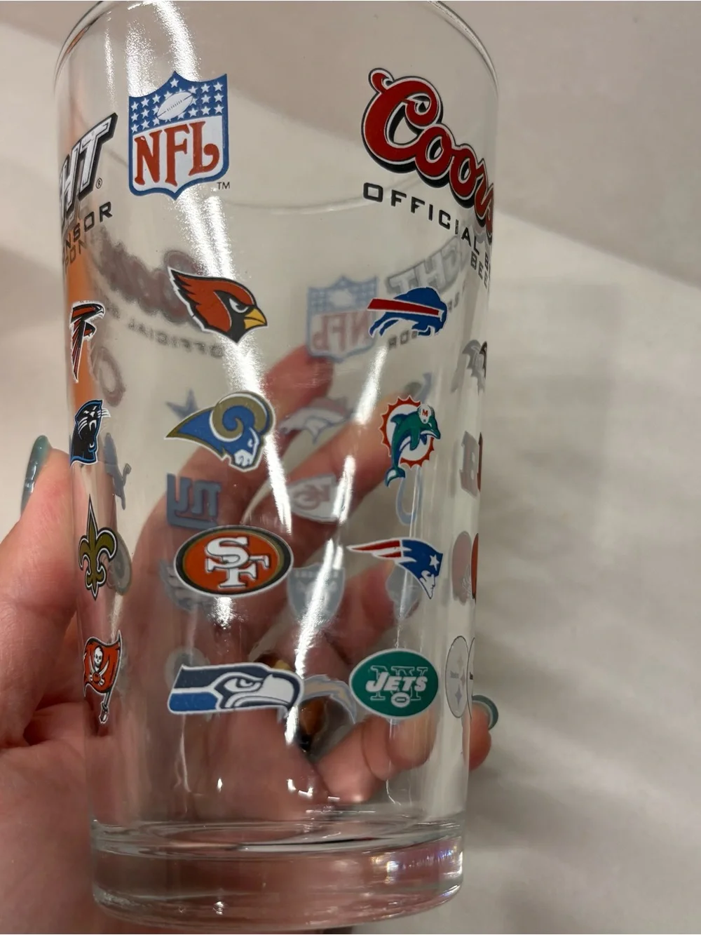 NFL x Coors Light Collectible Pint Beer Glass